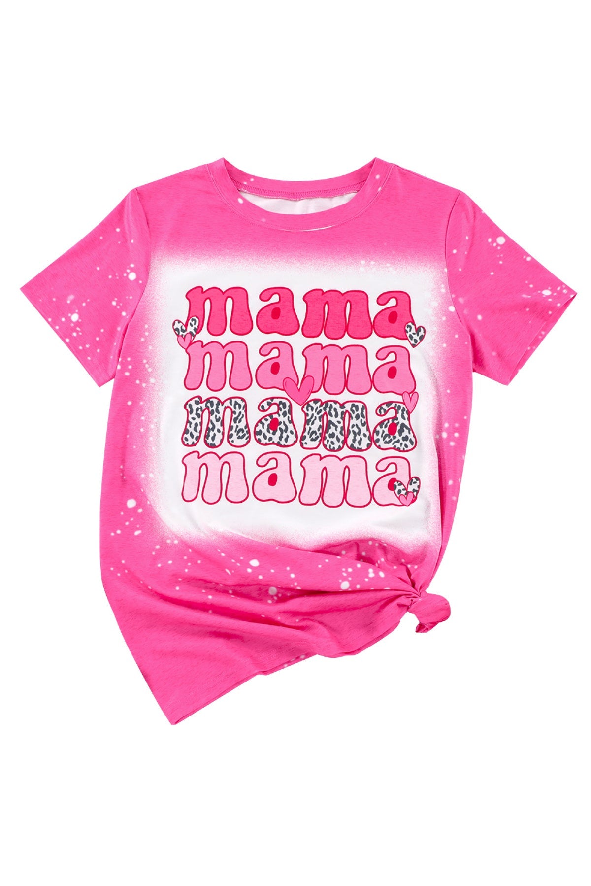 Camiseta teñida anudada con estampado de letras de Full Of Mama