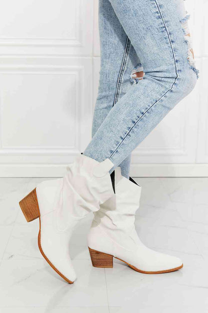 Better in Texas Scrunch Cowboy Boots in White