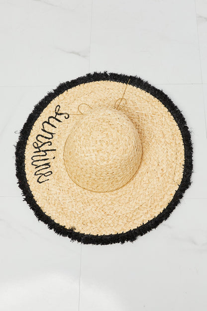 Sombrero con flecos de paja Sunshine
